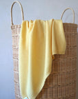 Cashmere Plain Knit Baby Blanket - Lemon - Heirloom Cashmere Australia